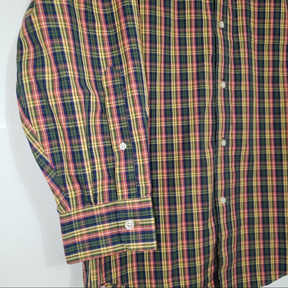 Lands'end Double Tattersall Check Button DownShirt - Picture 6 of 8